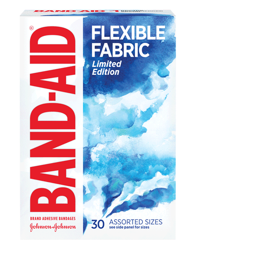 BAND-AID® Brand Flexible Fabric Watercolor Design