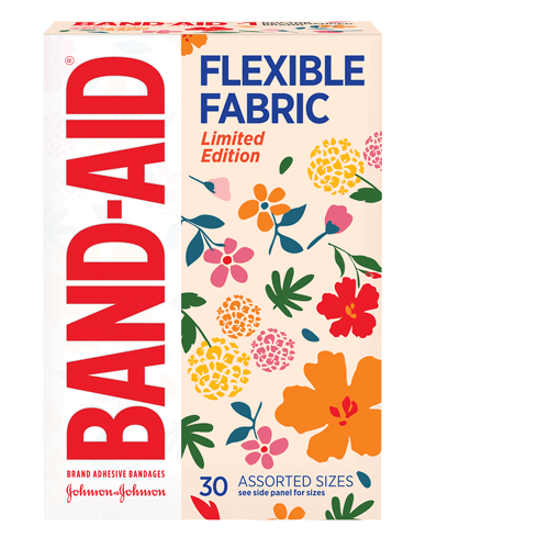 BAND-AID® Brand Flexible Fabric Wildflower Design