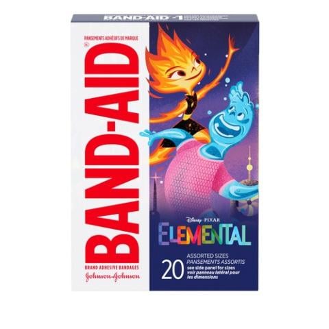 BAND-AID(R) Brand Disney Pixar Elemental Bandages, 20ct Front of Pack