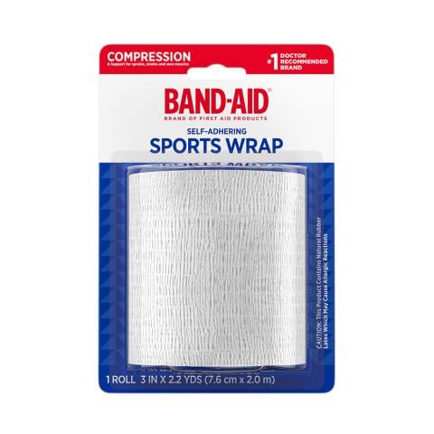 BAND-AID Brand Self Adhering Sports Wrap 3 inches by 2.2 yards front of pack