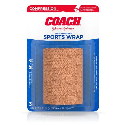 Front of packaging of COACH® Self-Adhering Sports Wrap 3 IN x 2.2 YDS